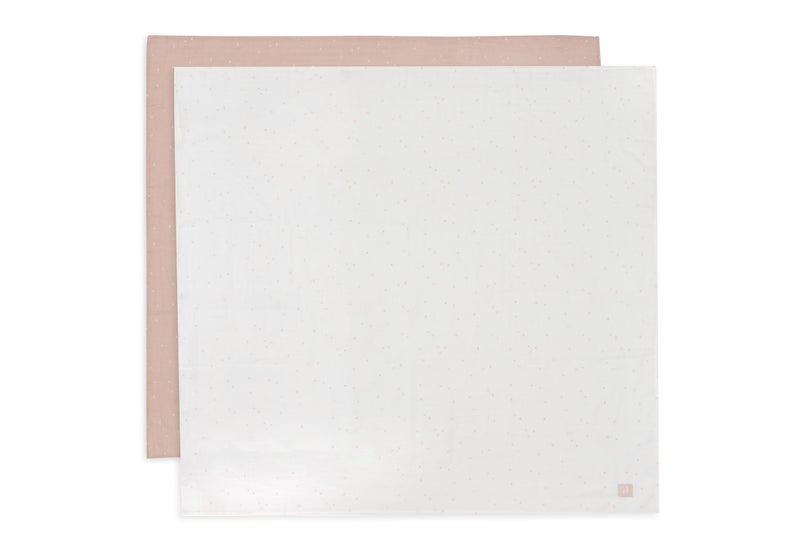 Jollein Swaddle Muslin 115x115cm Twinkling Wild Rose (2pack) - Image 1
